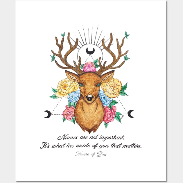 Floral Deer ToG Quote Wall Art by TG_Art